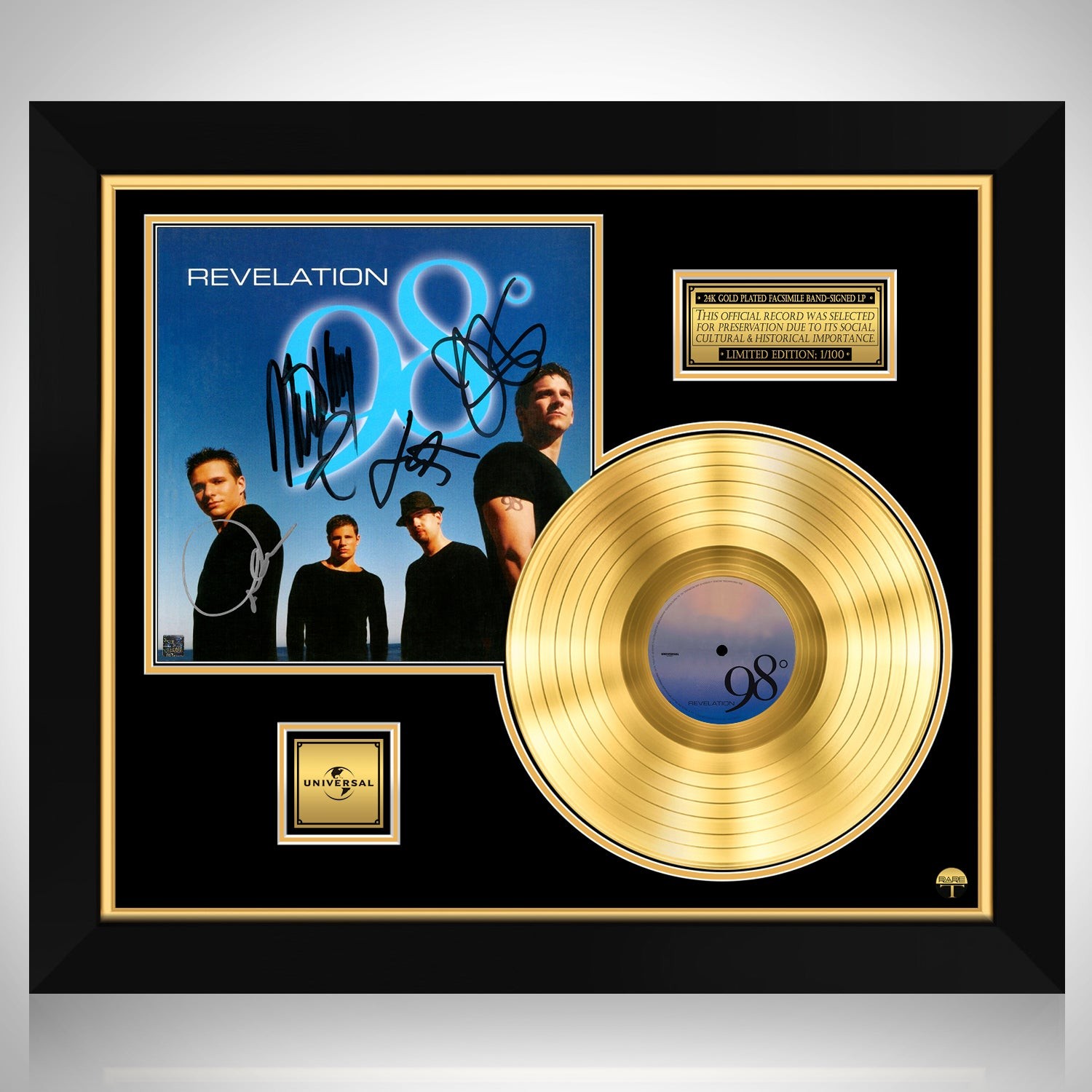 98 Degrees - Revelation Gold LP Limited Signature Edition Custom Frame