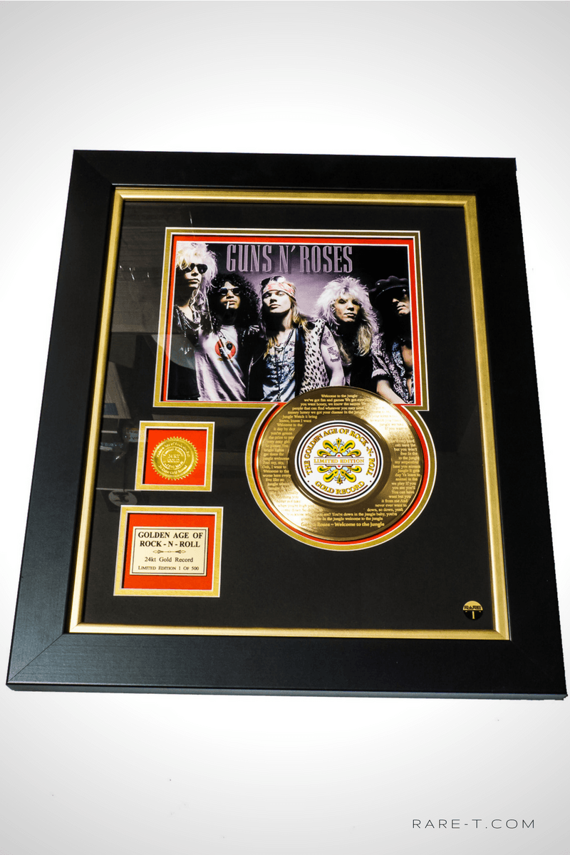 Rare-T Exclusive Limited Edition Gold 45 Guns N Roses - Welcome To