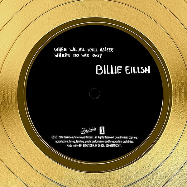 Billie Eilish 12 Custom Hand Collaged Vinyl Record 