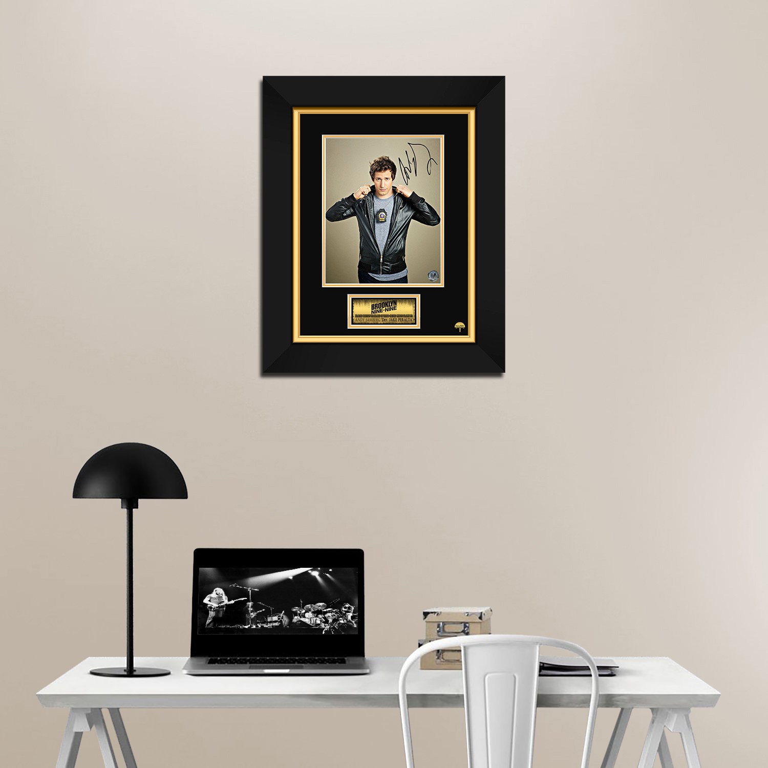  HWC Trading Brooklyn Nine-Nine Andy Samberg 16 x 12 inch Framed  Gifts Printed Signed Autograph Picture for TV Memorabilia Fans - 16 x 12  Framed : Home & Kitchen