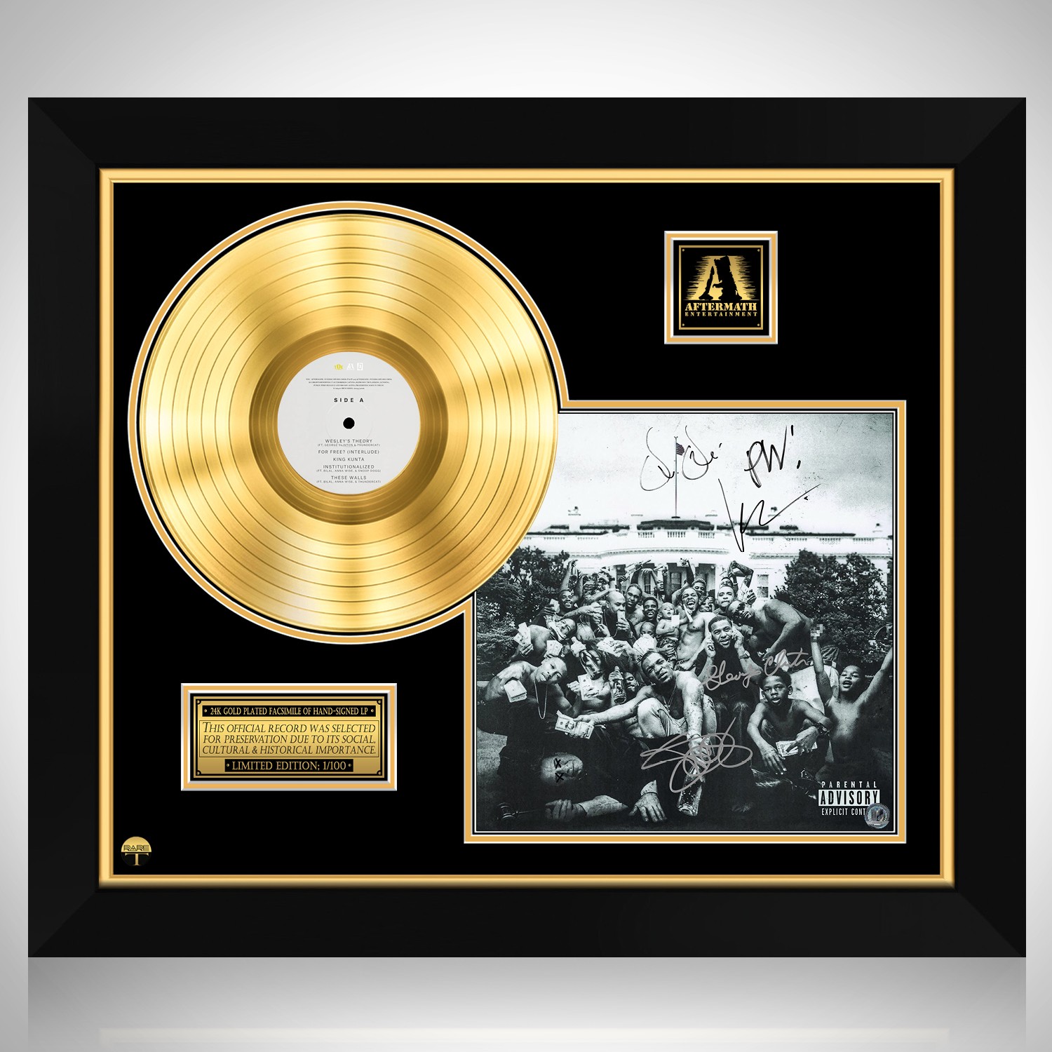Kendrick Lamar To Pimp a Butterfly Gold LP Limited Signature Edition  Custom Frame, kendrick lamar vinyl