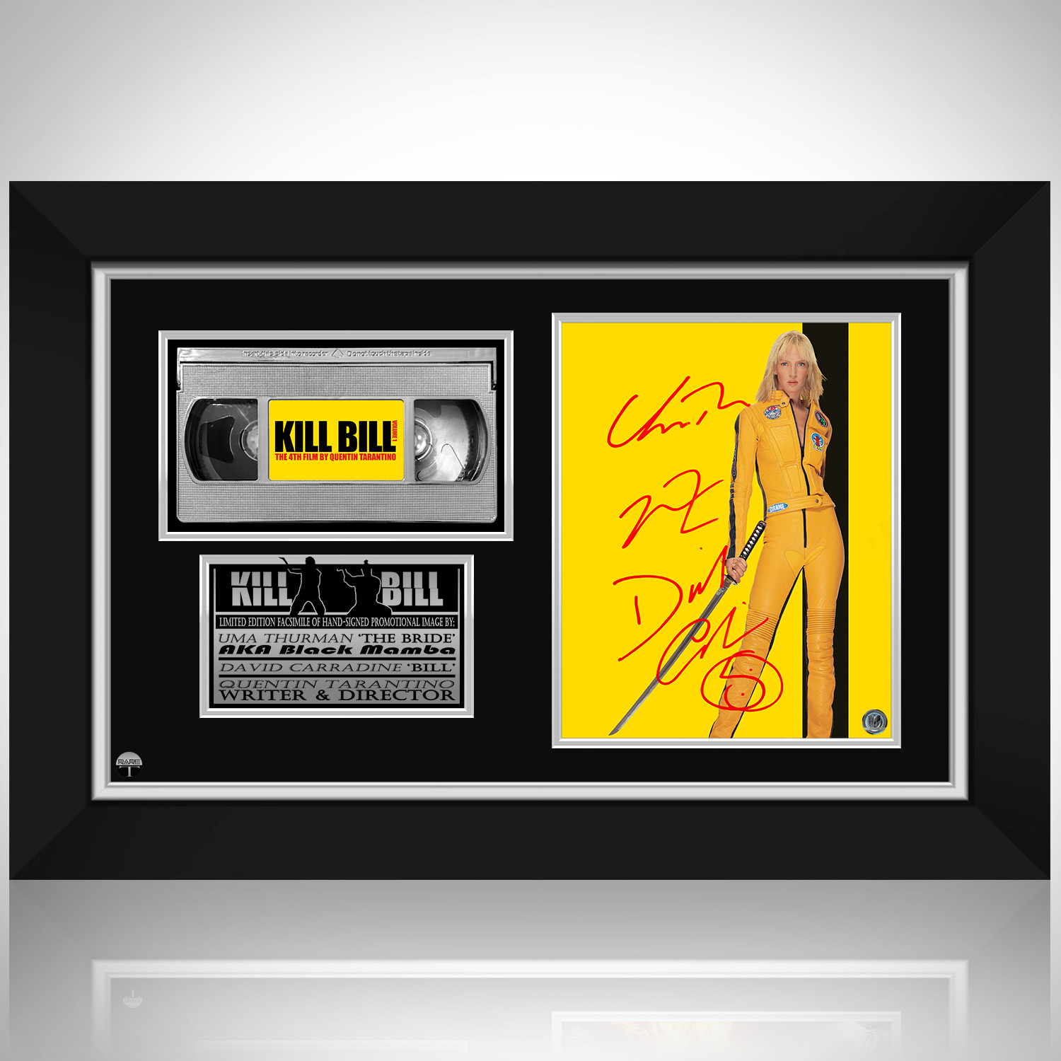 HWC Trading FR A4 Uma Thurman Pulp Fiction Los Regalos Imprimieron La Imagen Firmada Del Autógrafo Para Los Fans De La Memorabilia De La Película - A4 Framed