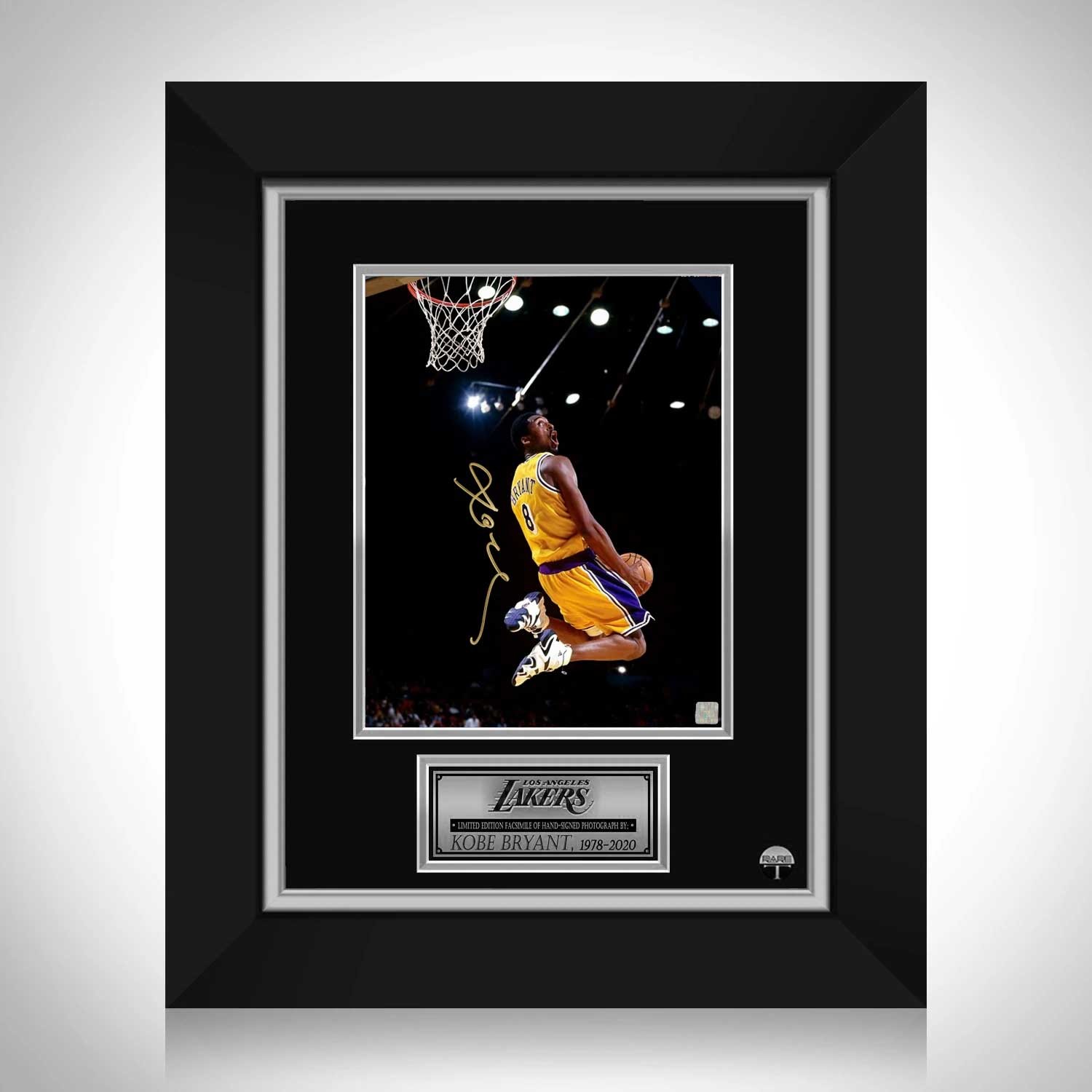 Kobe Bryant #8 Los Angeles Lakers Slam Dunk Memorial Photo Limited  Signature Edition Custom Frame