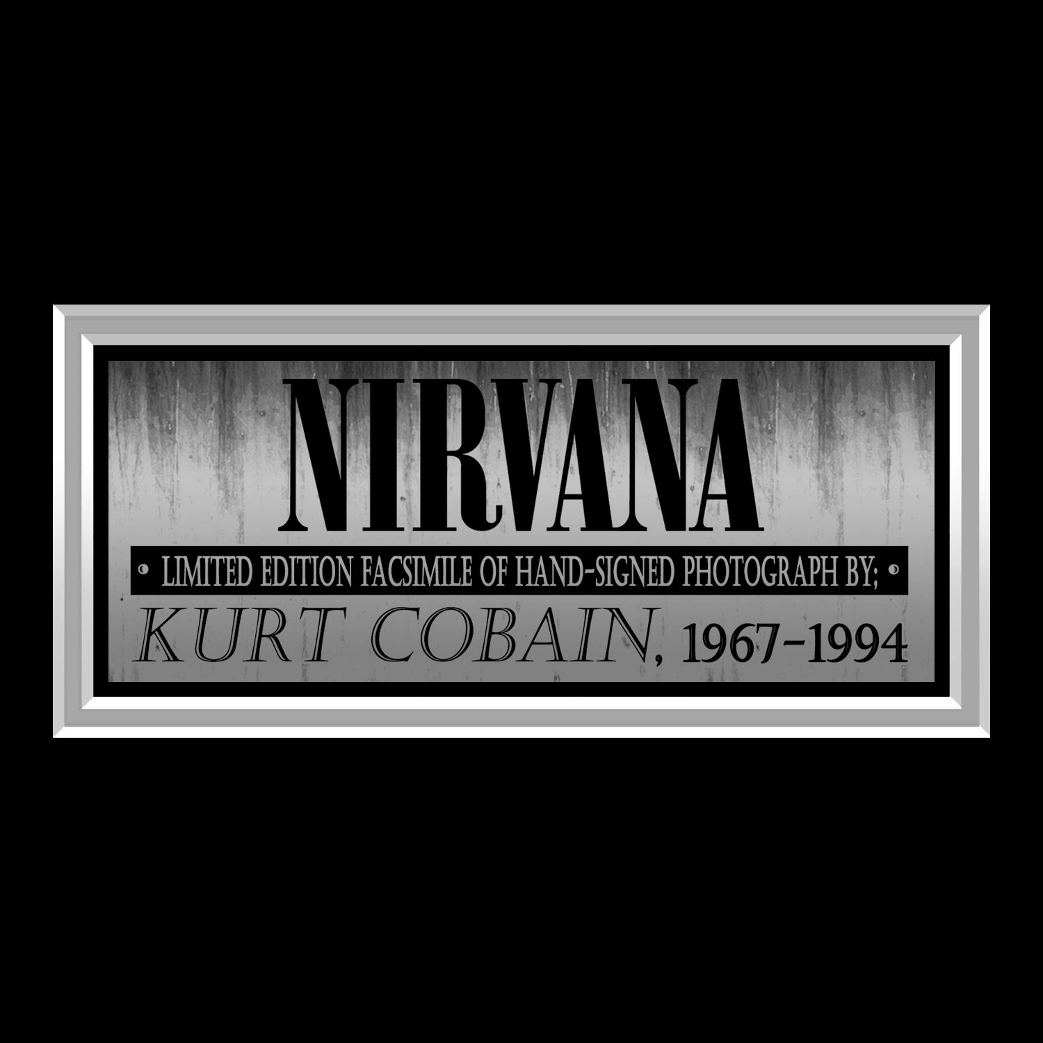 Nirvana Kurt Cobain Memorial Photo Limited Signature Edition Custom ...