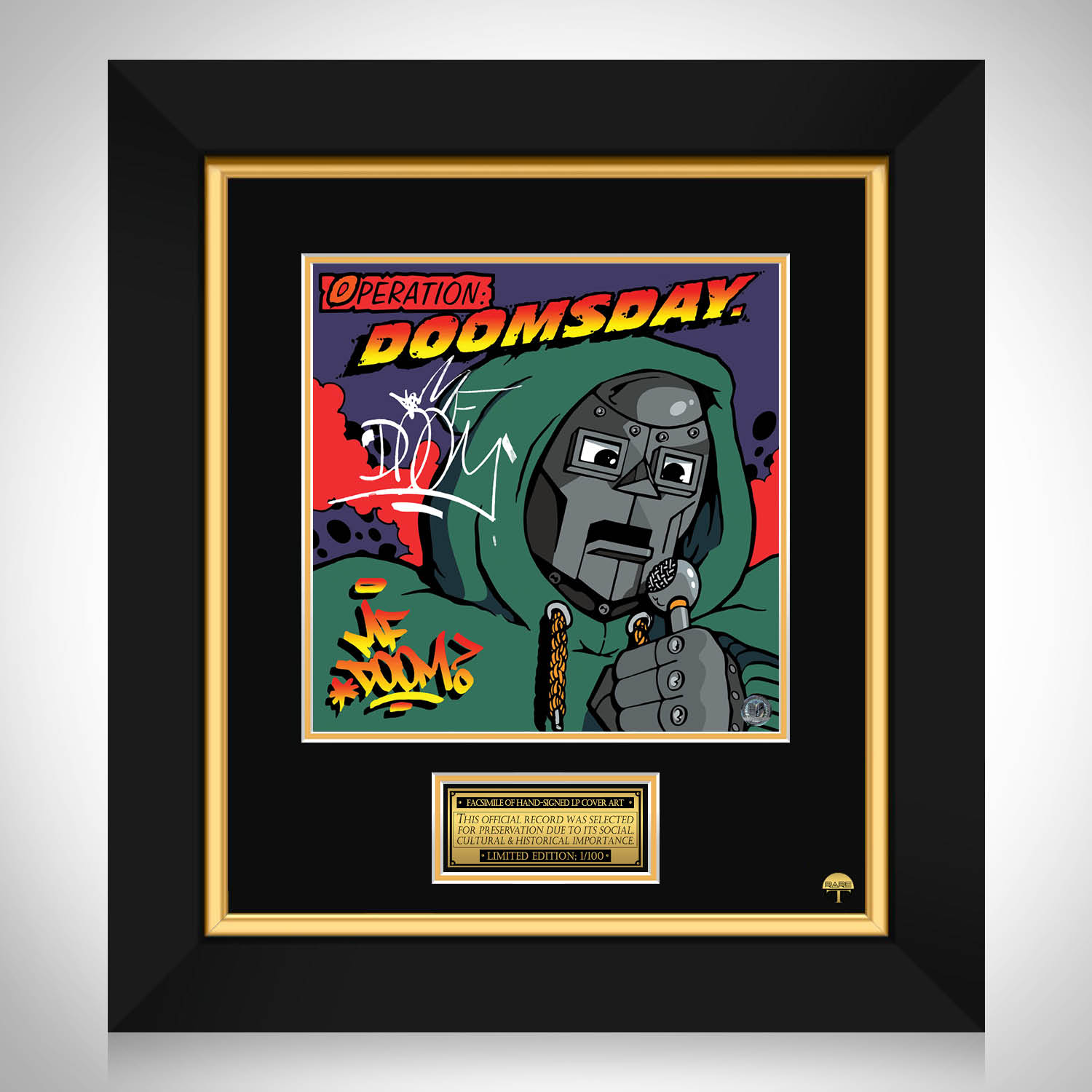 MF Doom - Operation Doomsday LP Cover Limited Signature Edition 