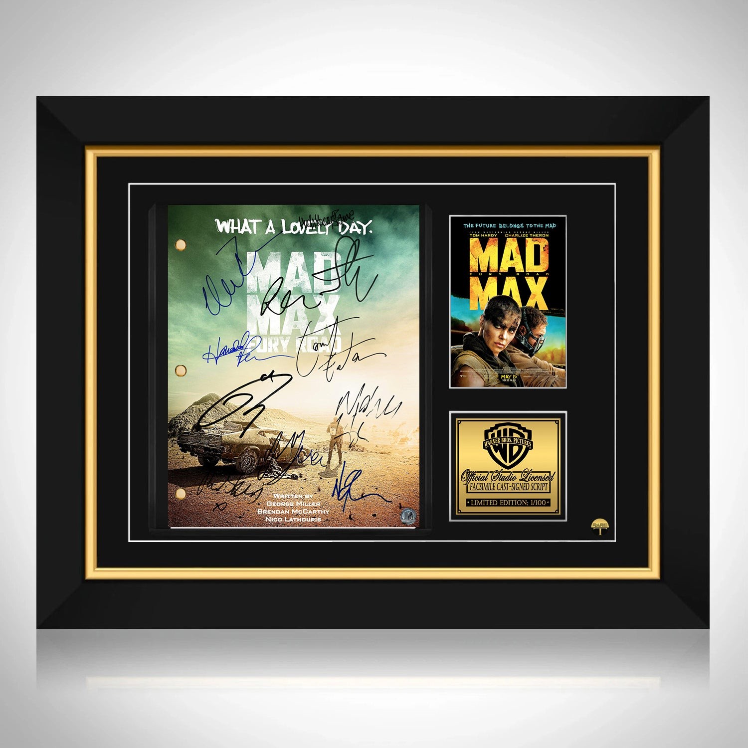 Mad Max: Fury Road Script Limited Signature Edition Custom frame