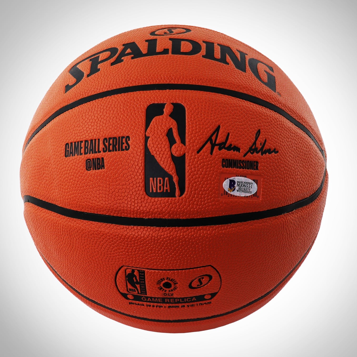 Magic Johnson Signed NBA Lakers City Edition Wilson Basketball