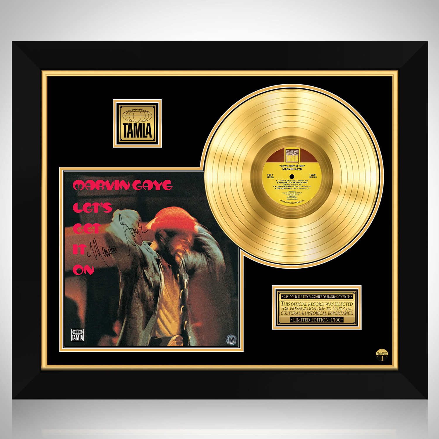 Marvin Gaye - Let's Get It On Gold LP Limited Signature Edition Custom ...
