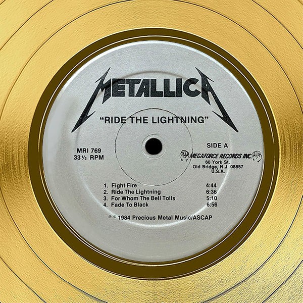 Metallica Gold LP Record Signature Display - Gold Record Outlet Album and  Disc Collectible Memorabilia