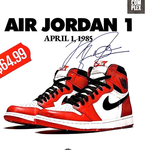 Michael Jordan Nike Air Jordan 1 1985 Advertisement Mini Poster Limited  Signature Edition Custom Frame