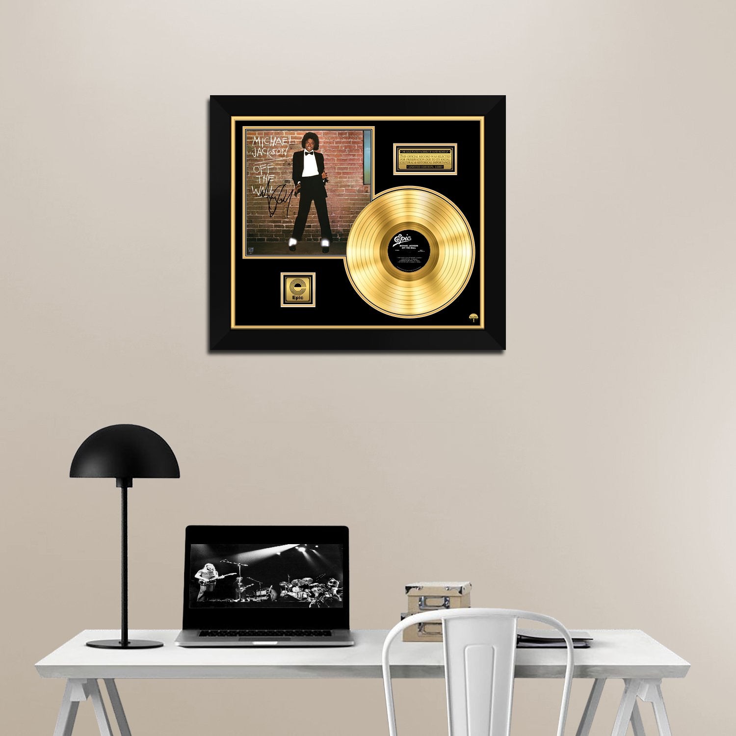 Michael Jackson Off the Wall Gold LP Limited Signature Edition Custom Frame
