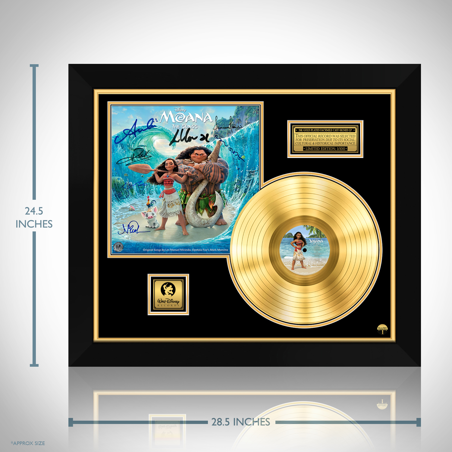 Moana The Songs Soundtrack Gold LP Limited Signature Edition Custom