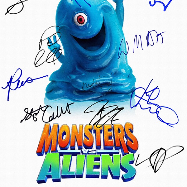 Monsters vs Aliens 2009 Acrylic Print by Geek N Rock - Fine Art
