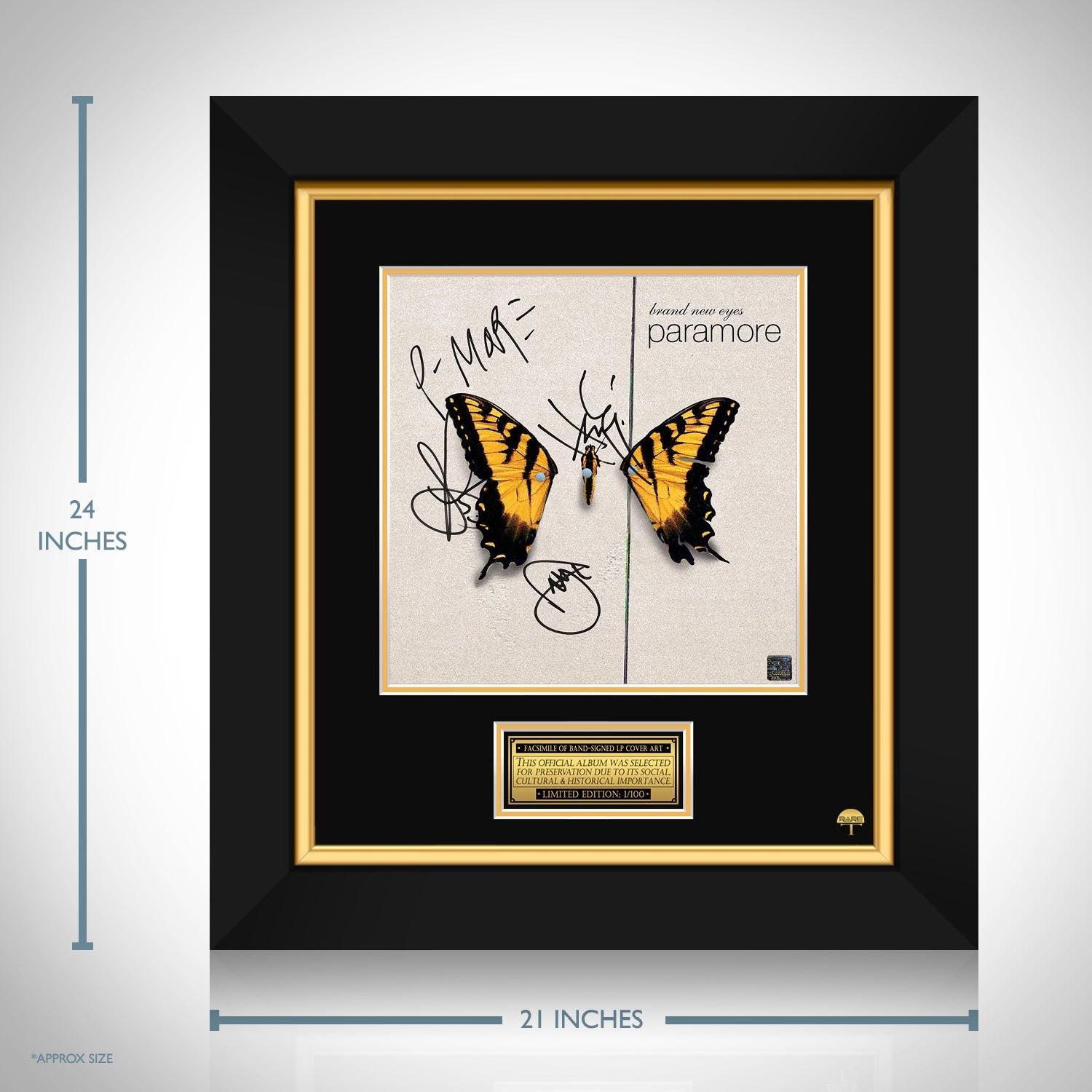 Paramore - Brand New Eyes LP Cover Limited Signature Edition Custom Frame