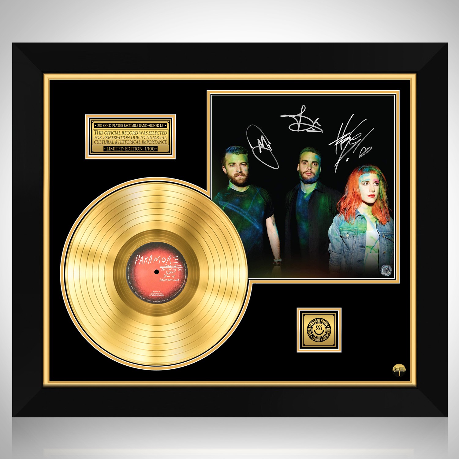 Paramore Gold LP Limited Signature Edition Custom Frame