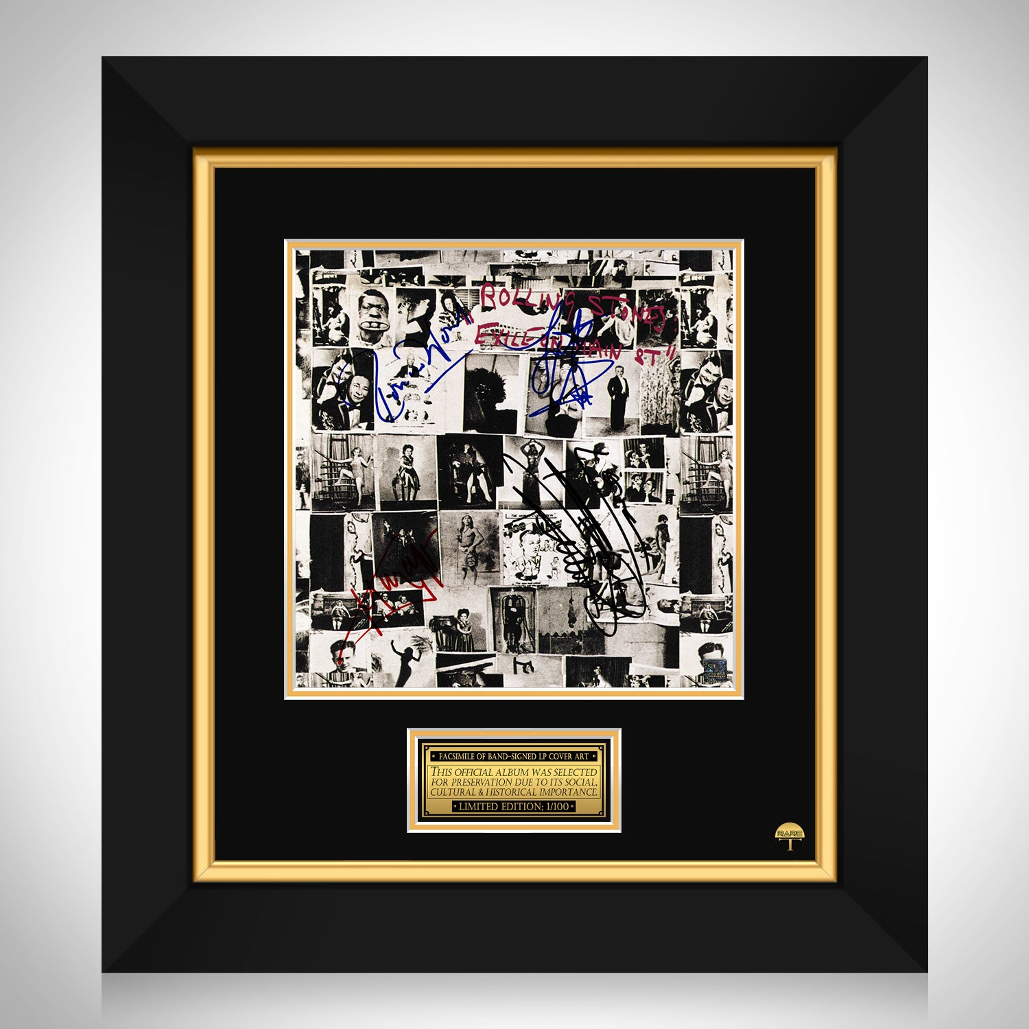 Rolling Stones - Exile on Main Street LP Cover Limited Signature 