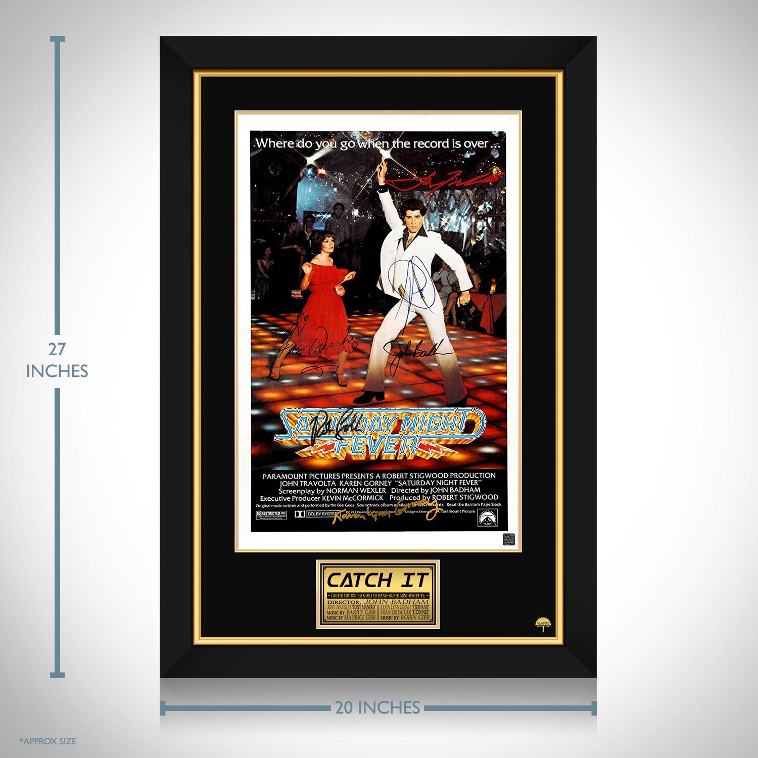 Saturday Night Fever Mini Poster Limited Signature Edition Custom Frame