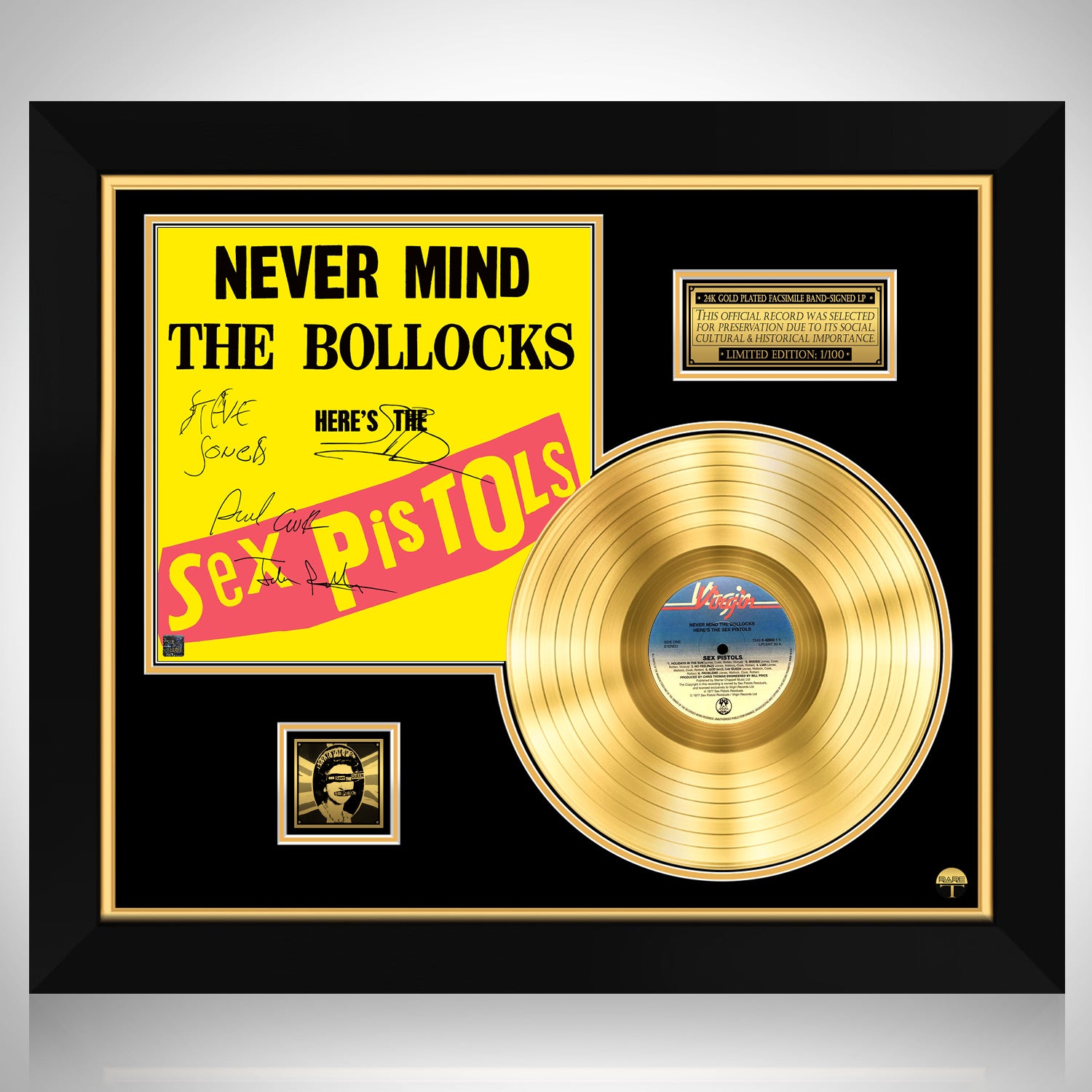Sex Pistols - Never Mind the Bollocks LP Cover Limited Signature 