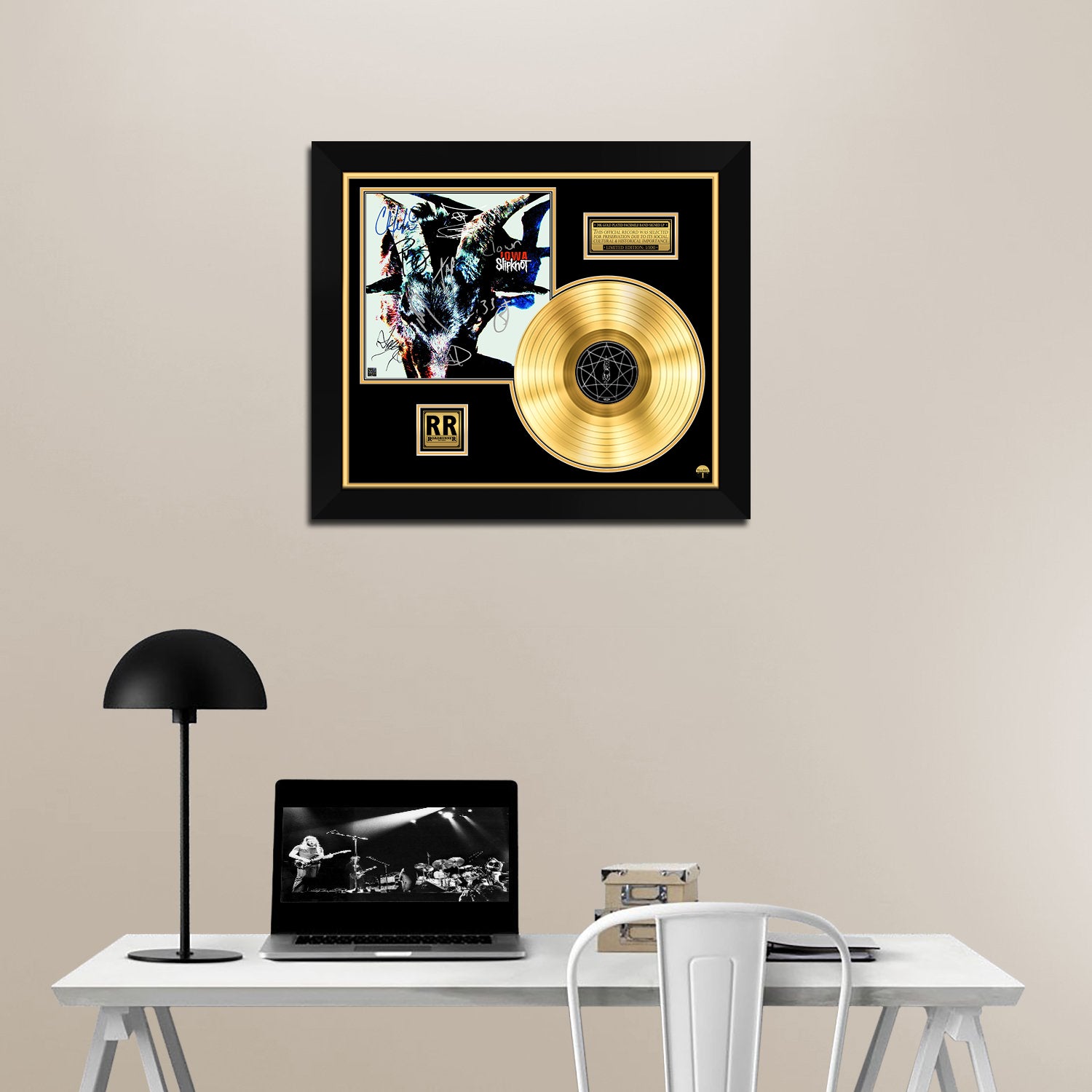 Slipknot IOWA Gold LP Limited Signature Edition Custom Frame | RARE-T