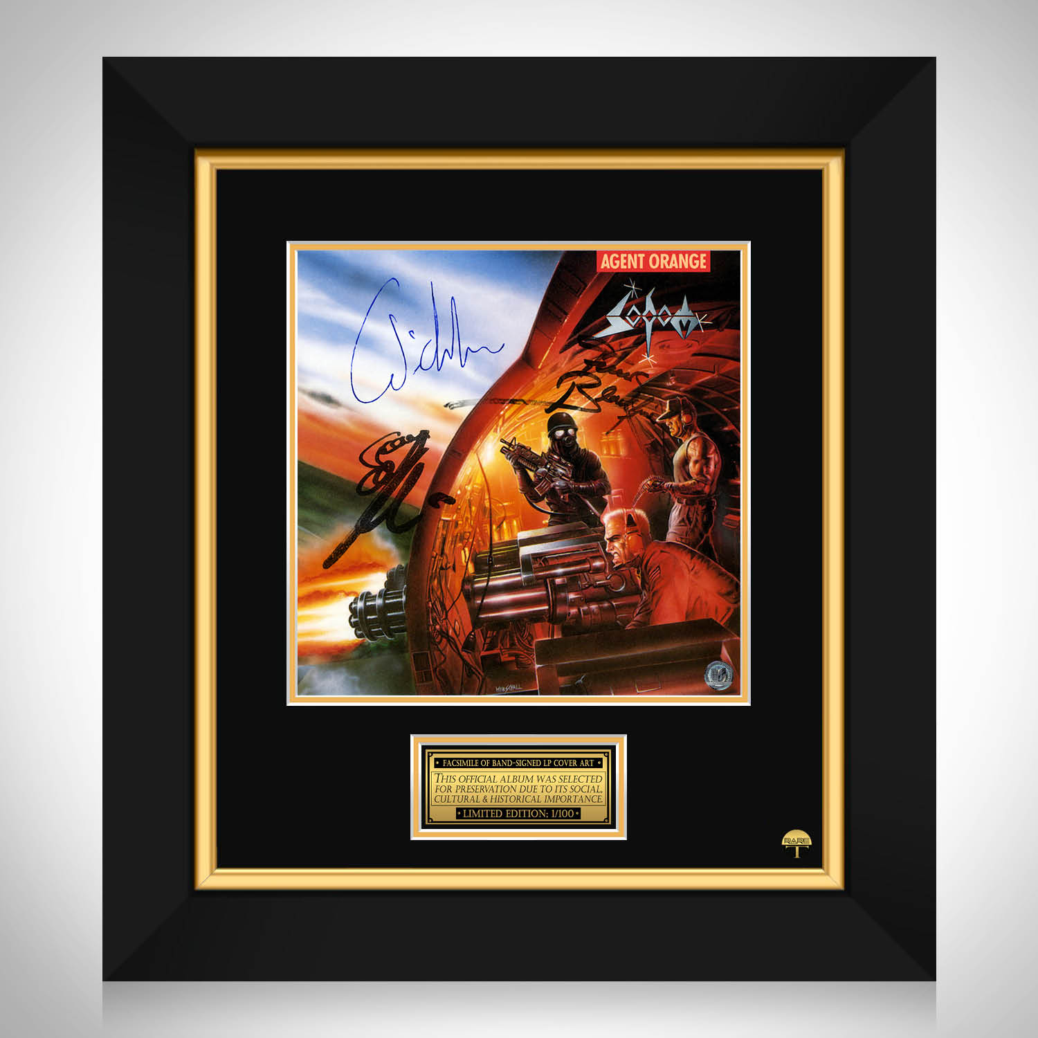 Sodom - Persecution Mania LP Cover Limited Signature Edition 