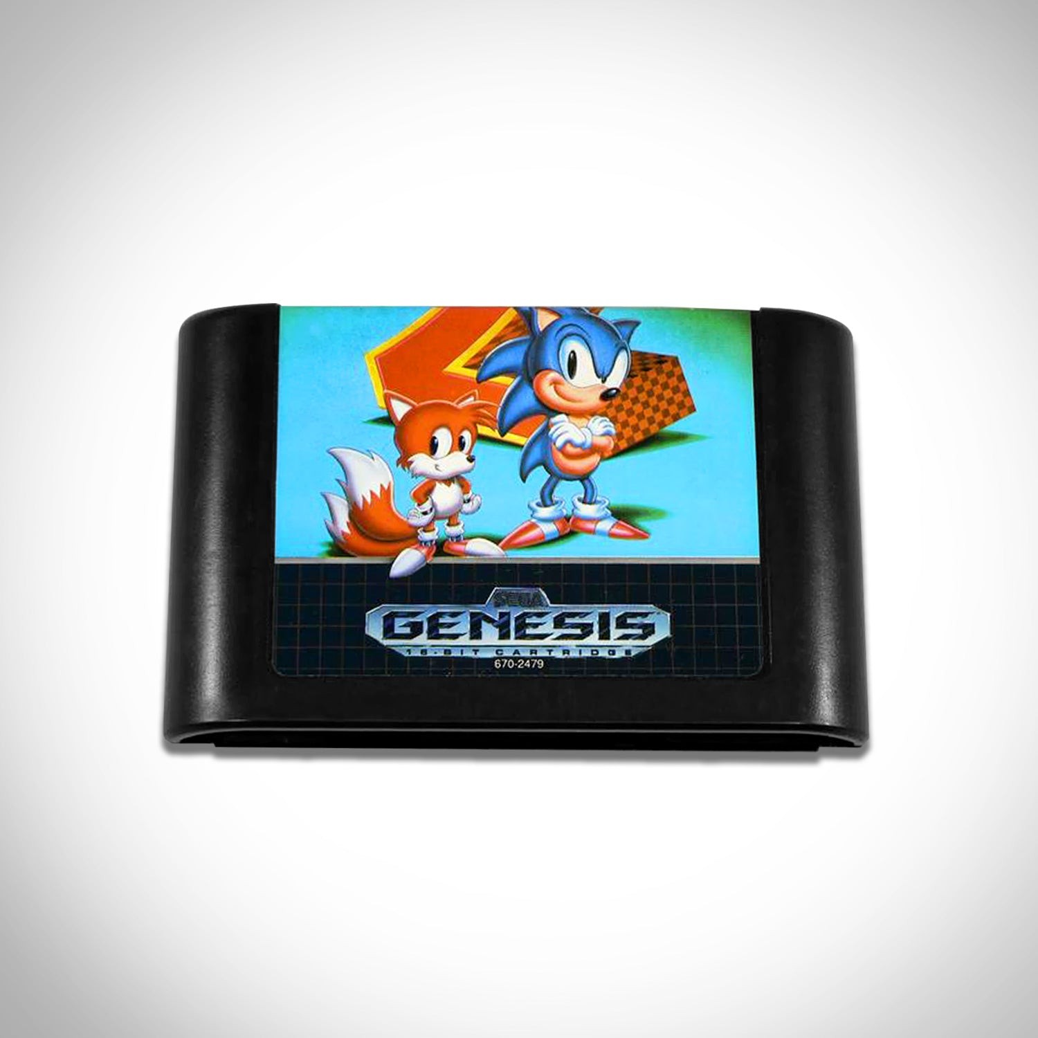 Sonic the Hedgehog 2 - RARE-T Exclusive Vintage Sega Genesis Game Cartridge  & Case Custom Frame