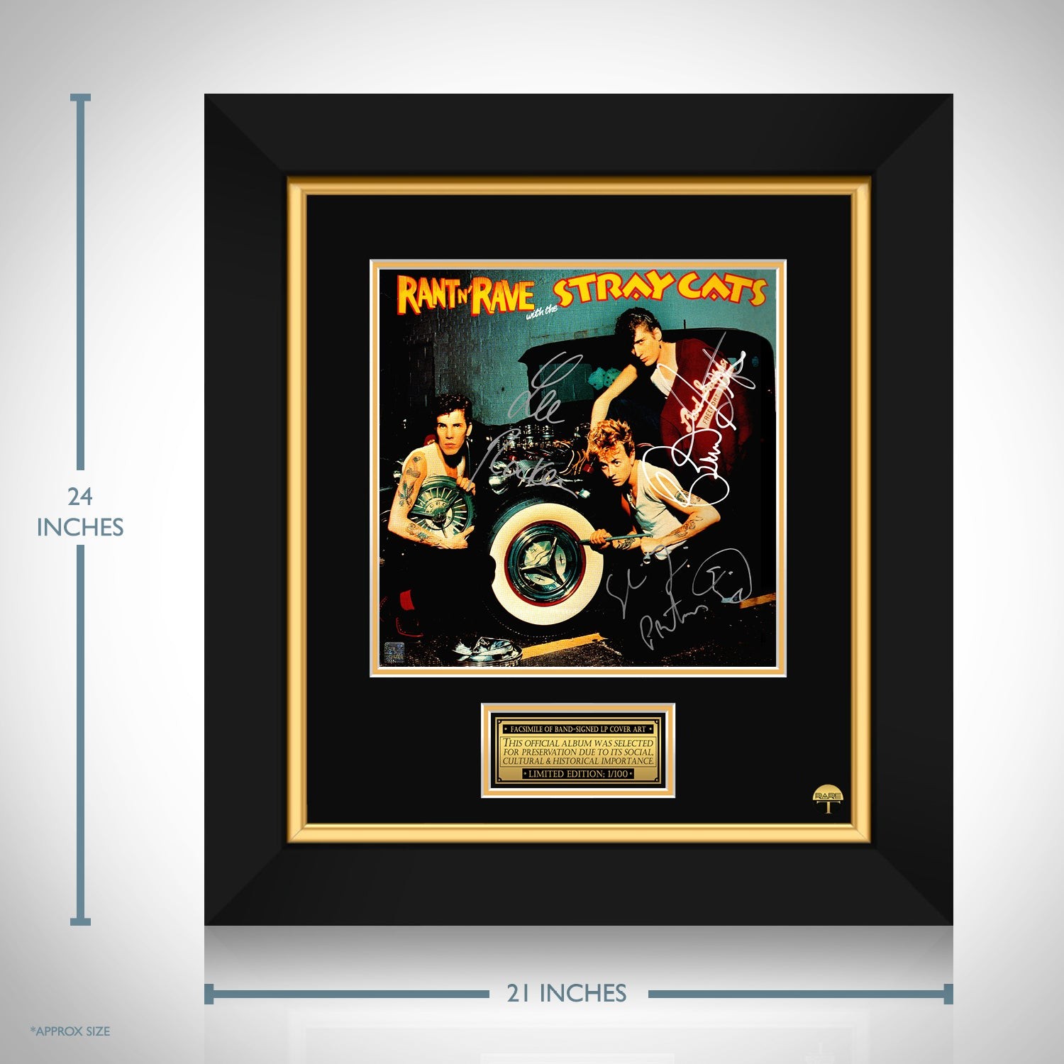 The Stray Cats - Rant N Rave LP Cover Limited Signature Edition Custom  Frame