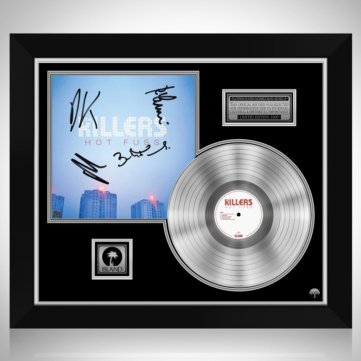 The Killers Hot Fuss Gold LP Limited Signature Edition Custom 