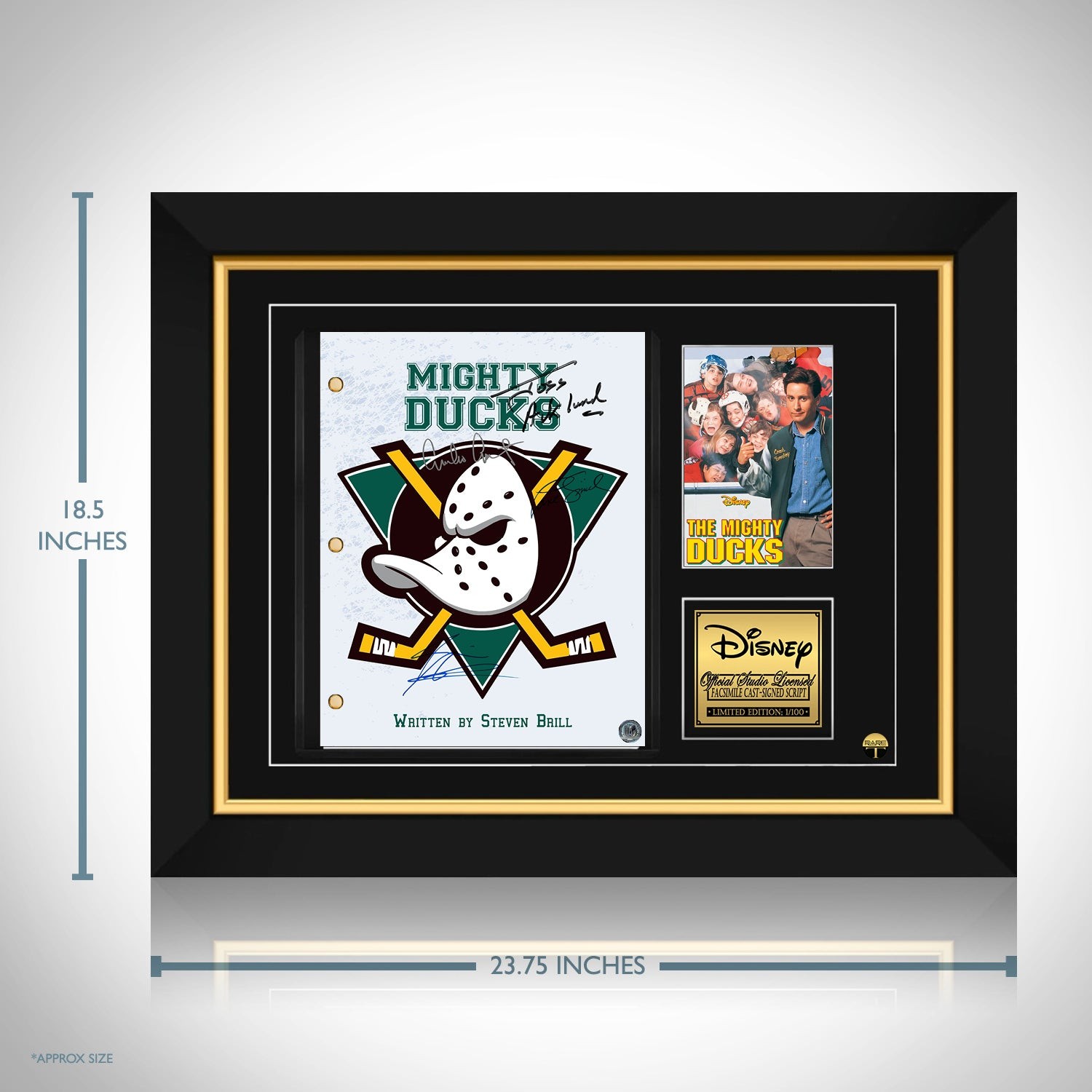 Emilio Estevez Signed The Mighty Ducks 31x35 Custom Framed