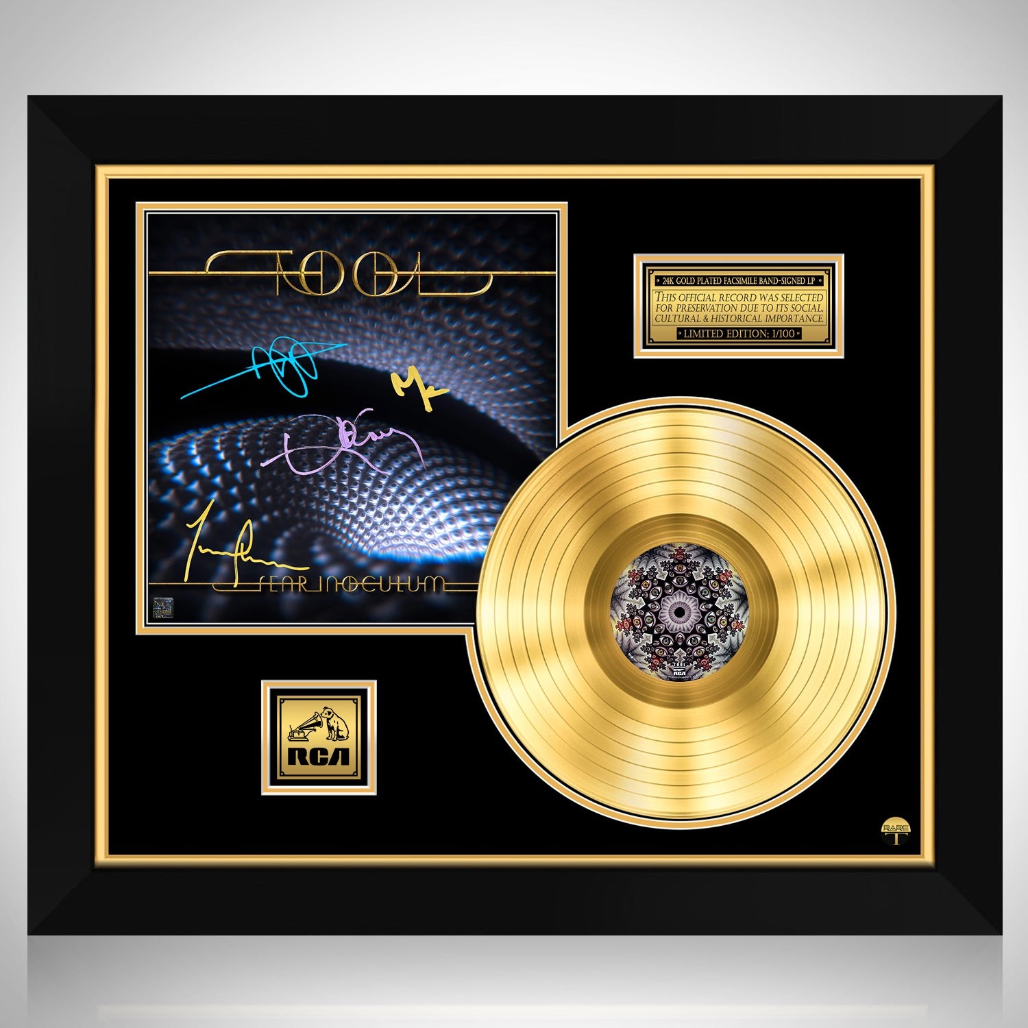 Tool - Fear Inoculum Gold LP Limited Signature Edition Custom Frame