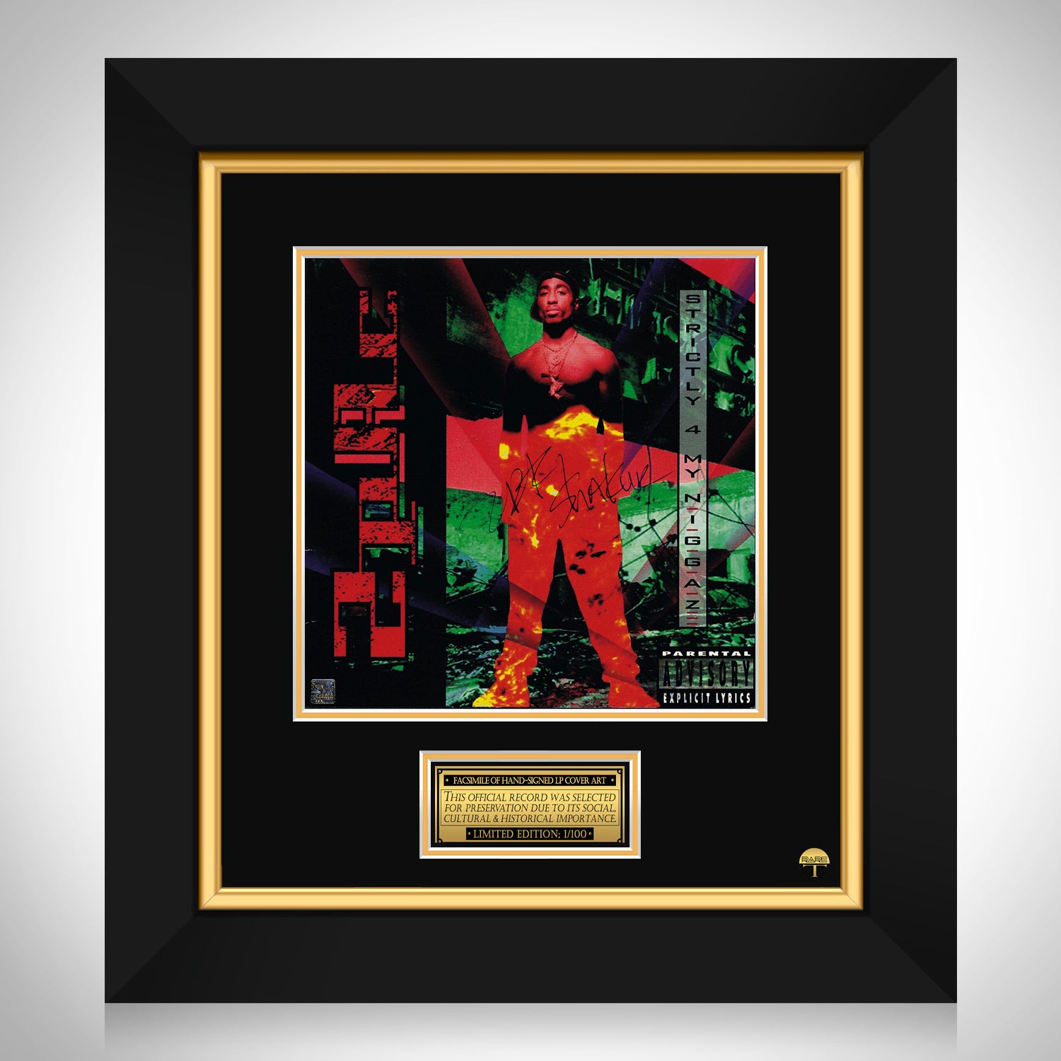 2Pac - Strictly 4 My N.I.G.G.A.Z. LP Cover Limited Signature 