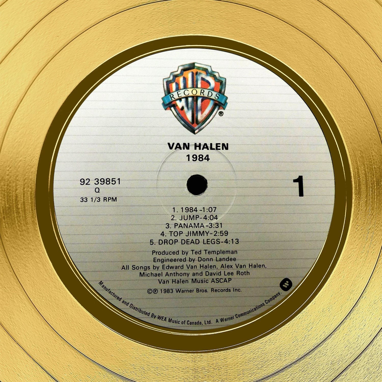 VAN HALEN! Original 1984 VINYL LP ALBUM! 1983,1984 Record