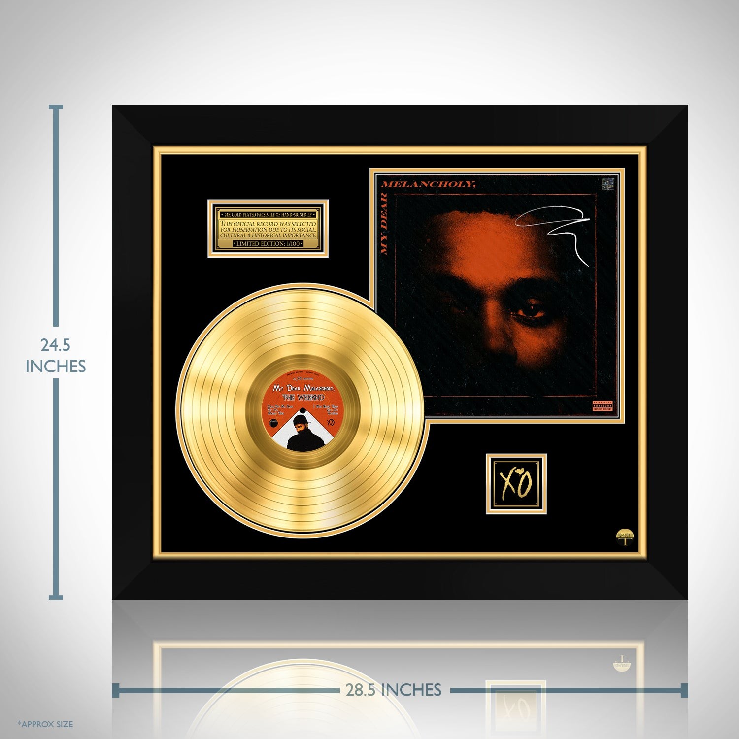 The Weeknd My Dear Melancholy Gold LP Limited Signature Edition Custom  Frame