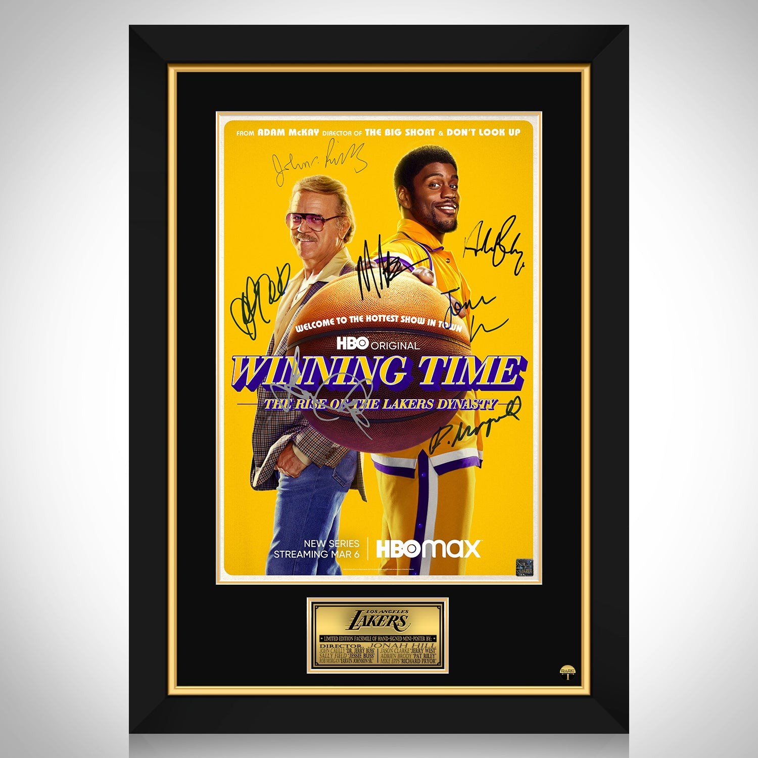 Magic Johnson Signed Lakers The Show 20x46 Custom Framed Display  Inscribed Showtime (UDA COA)