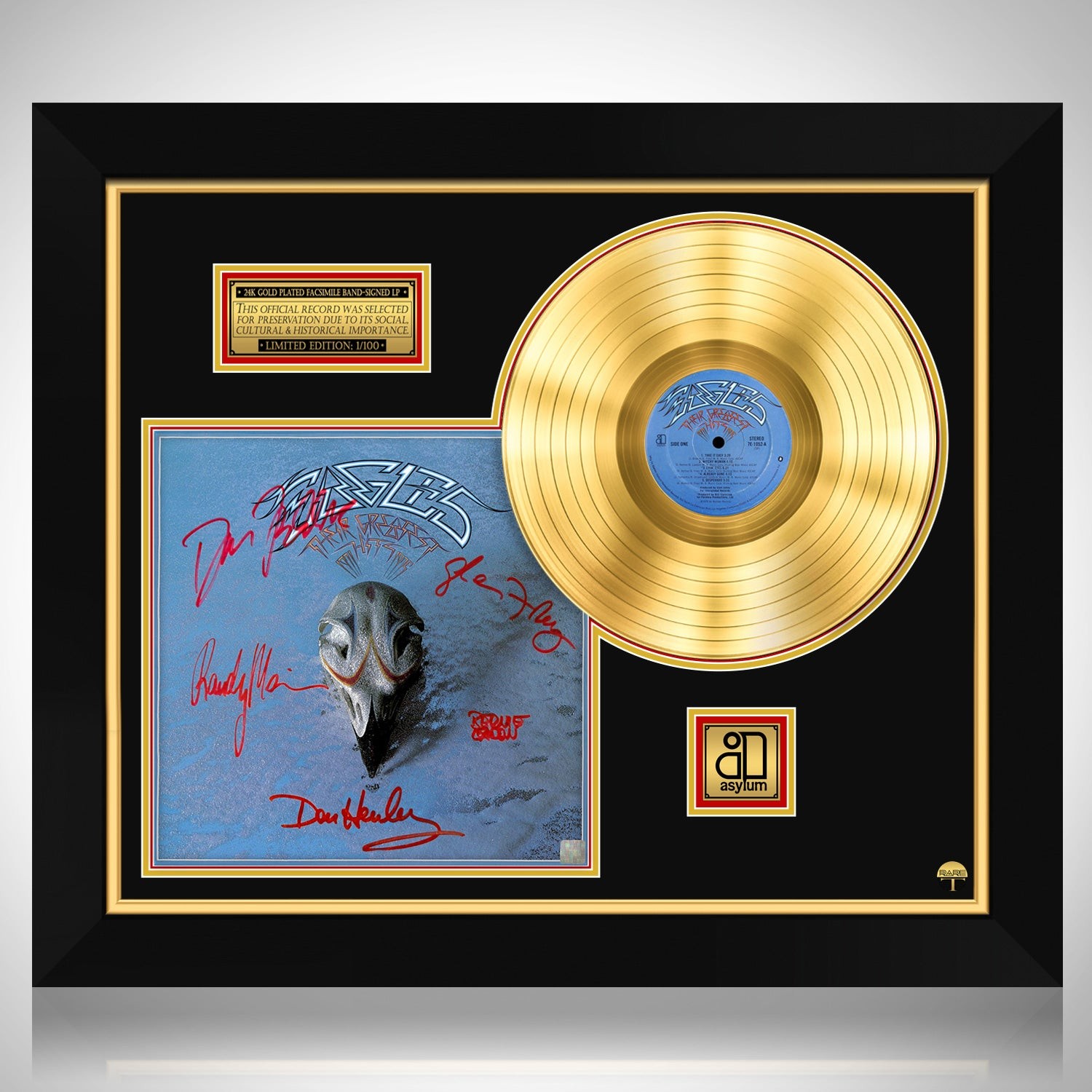 Indiana Jones Raiders of the Lost Ark Soundtrack Gold LP Limited Signature  Edition Custom Frame