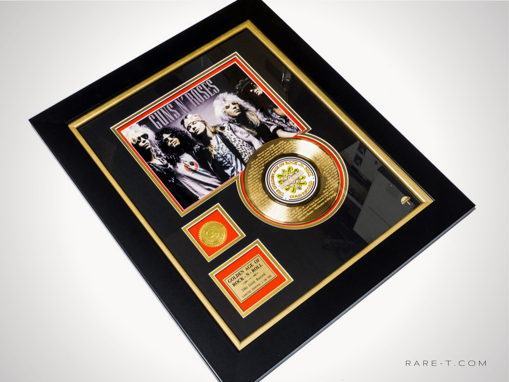 LIMITED EDITION GOLD 45 'GUNS N' ROSES - WELCOME TO THE JUNGLE LYRICS
