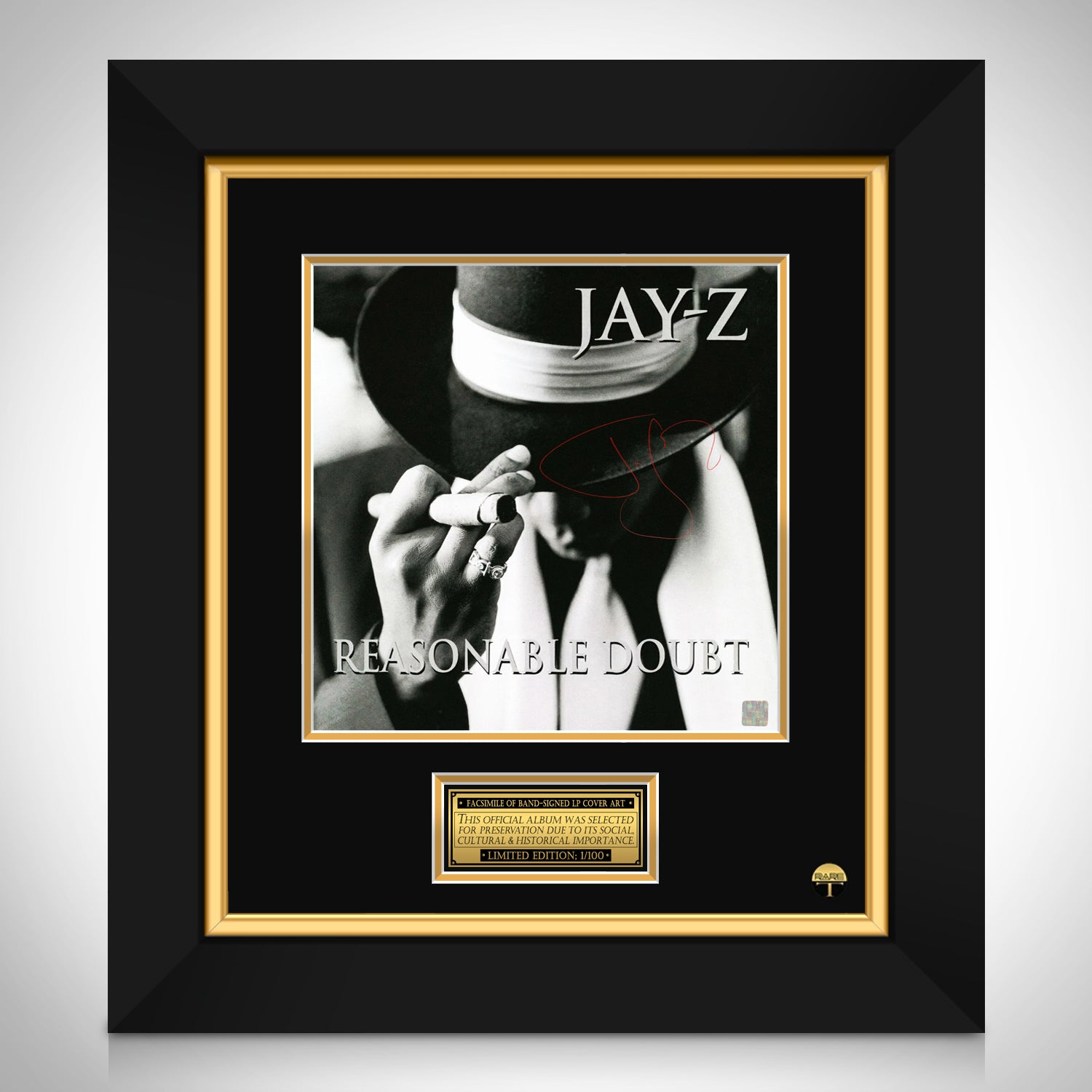 Jay-Z - Reasonable Doubt LP Cover Limited Signature Edition Custom 