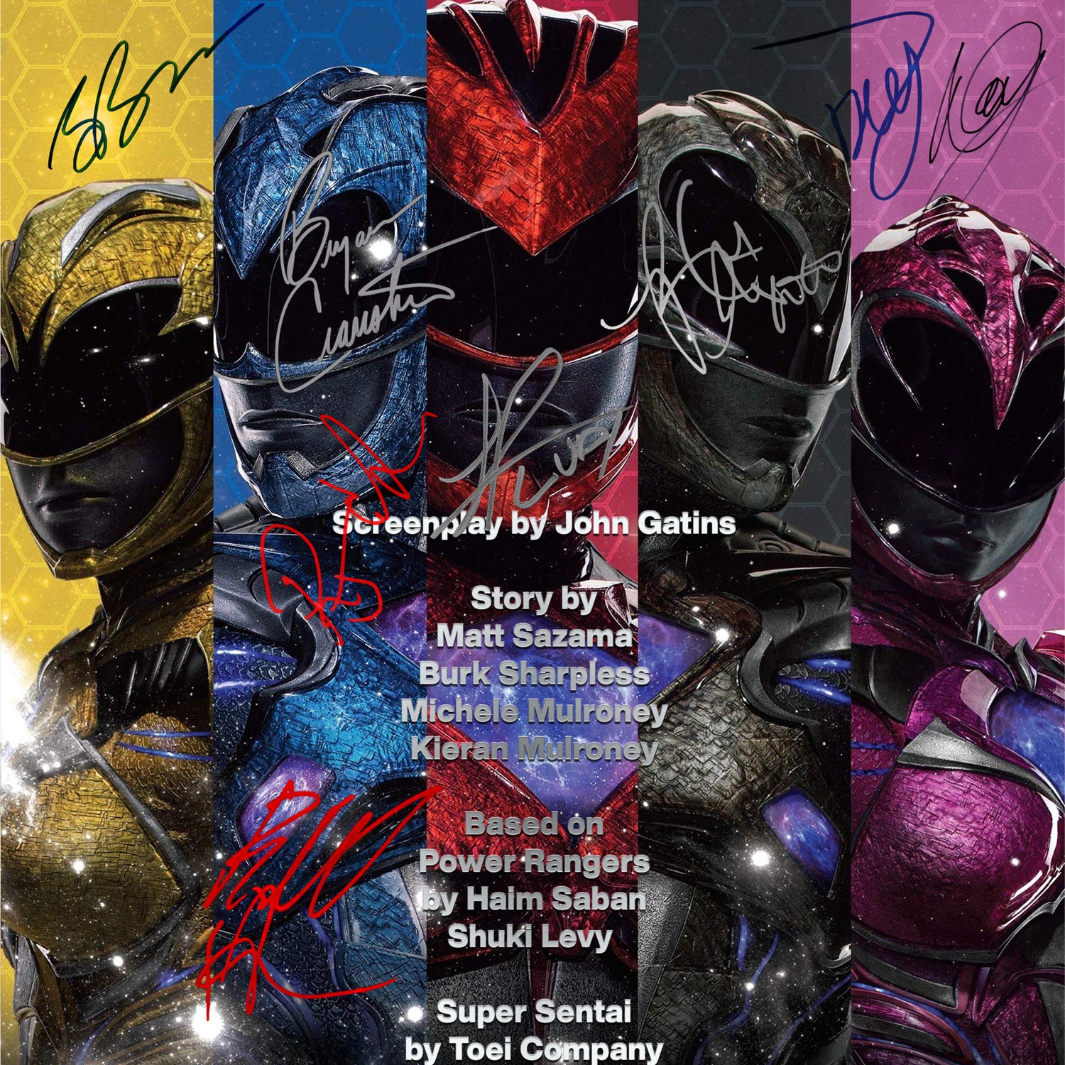 Power Rangers (2017) Transcript Limited Signature Edition Custom Frame ...