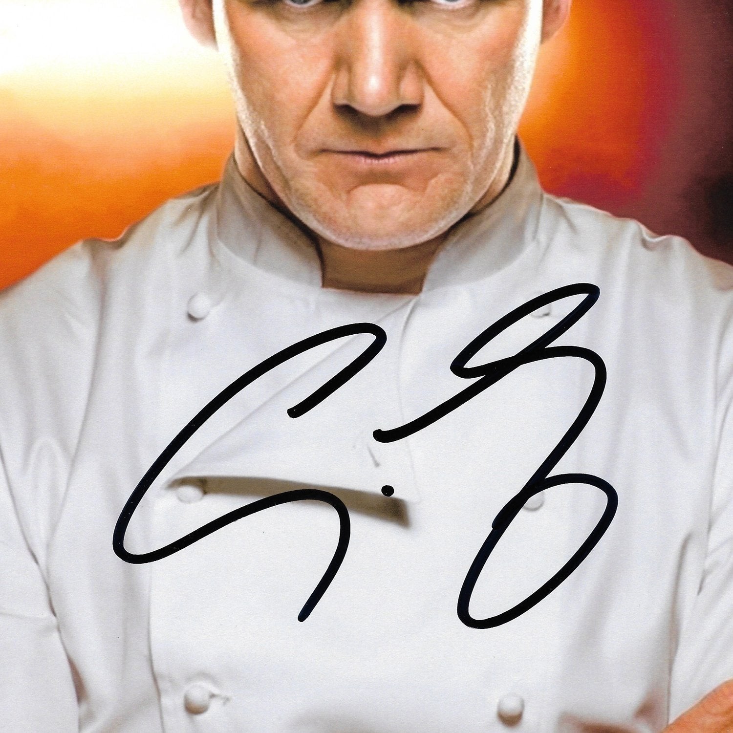 Gordon Ramsay Signed 8 Hell's Kitchen Stainless Steel Chef