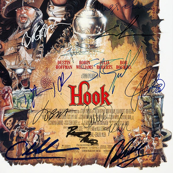 Hook movie poster : 12 x 16 inches - Peter Pan poster, Robin Williams  poster 