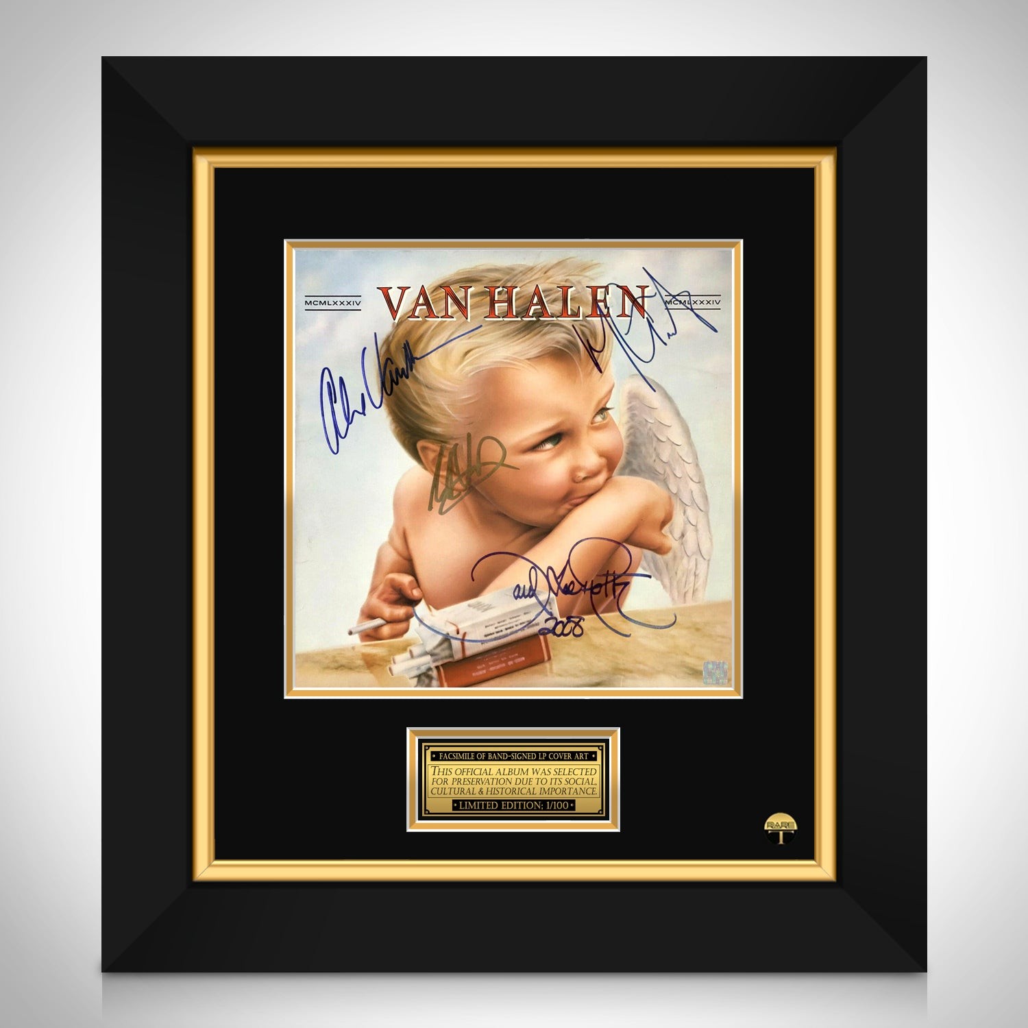 Ready To Ship! - Van Halen 1984 Limited Signature Edition LP Cover Custom  Frame - Platinum