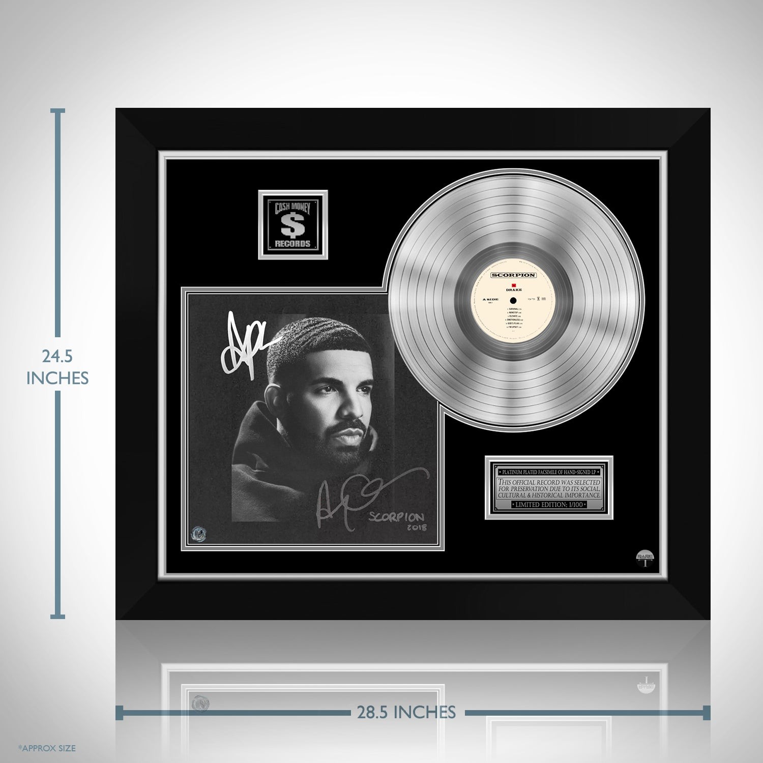 Drake - Scorpion Platinum LP Limited Signature Edition Custom Frame
