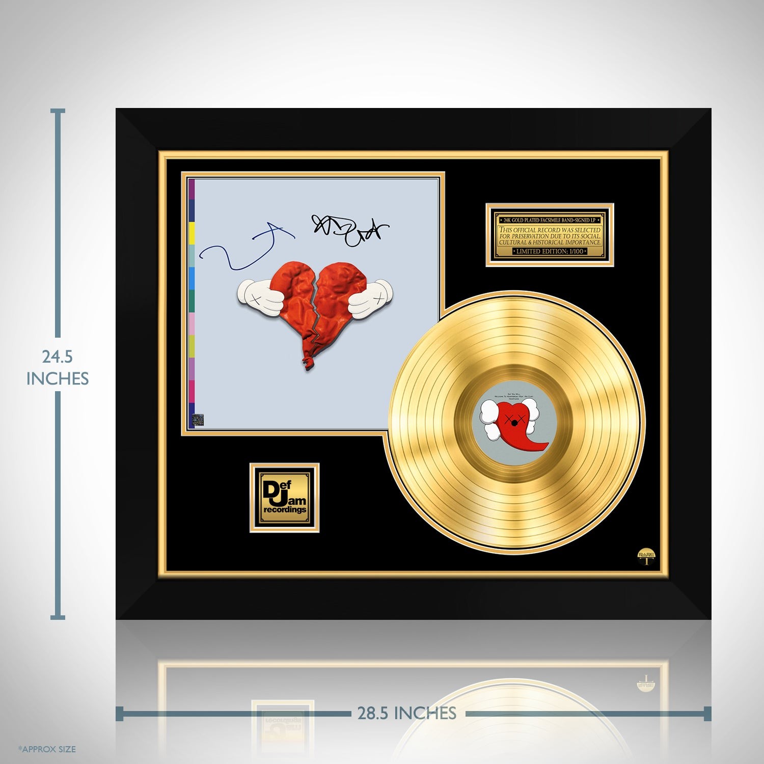 Kanye West - 808s & Heartbreak Gold LP Limited Signature Edition Custom  Frame