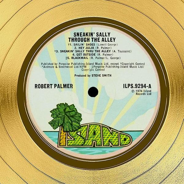 Robert Palmer - Sneakin Sally Through the Alley Gold LP Limited Signature  Edition Custom Frame | RARE-T