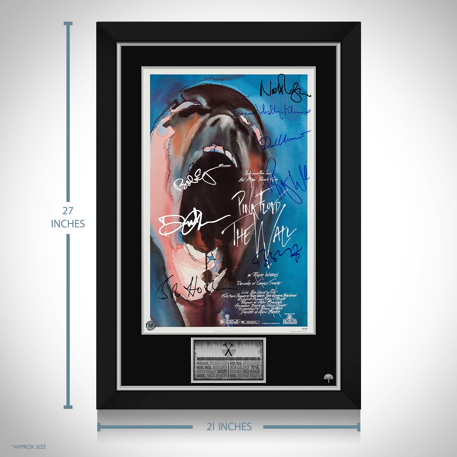 Pink Floyd The Wall Mini Poster Limited Signature Edition Custom Frame