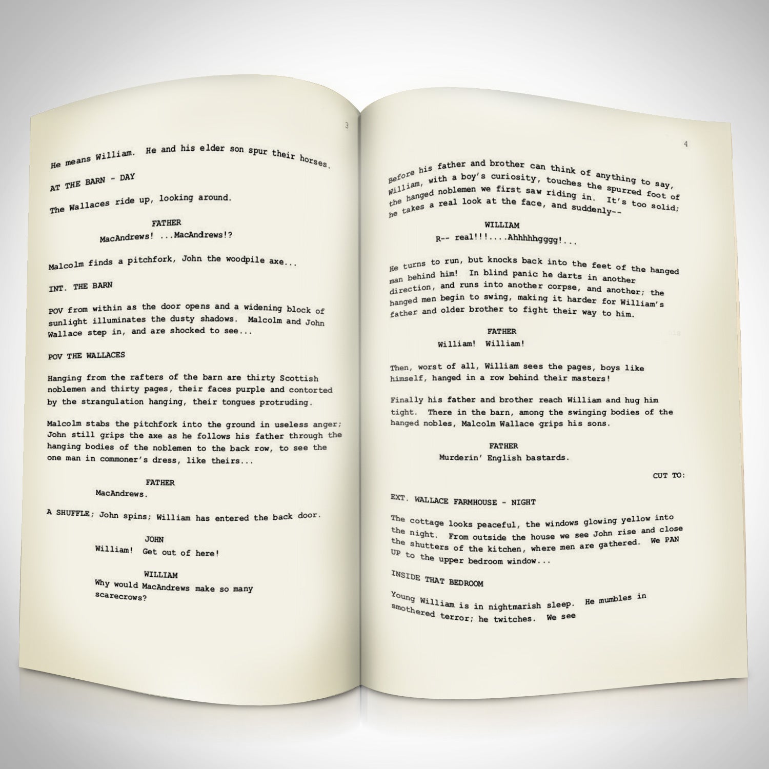 Braveheart Movie Script Limited Signature Edition Custom Frame | RARE-T