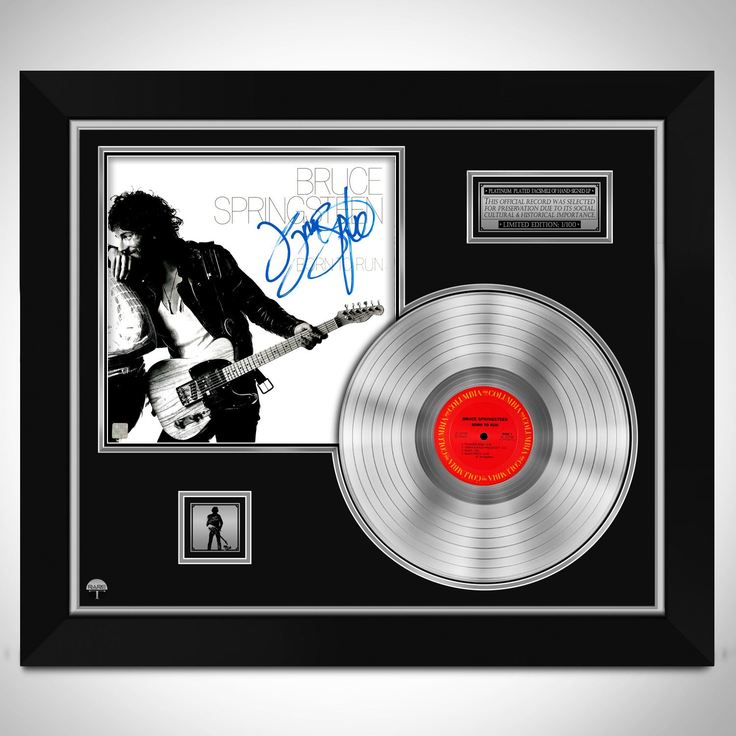 Bruce Springsteen Metal Sign Bruce Springsteen Born to Run Platinum LP Limited Signature Edition ...